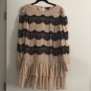 Topshop pink lace dress size 8